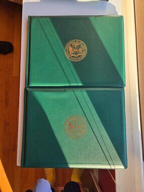 US Army Green Award Presentation Folder Certificate Document Holder (lot of 2)